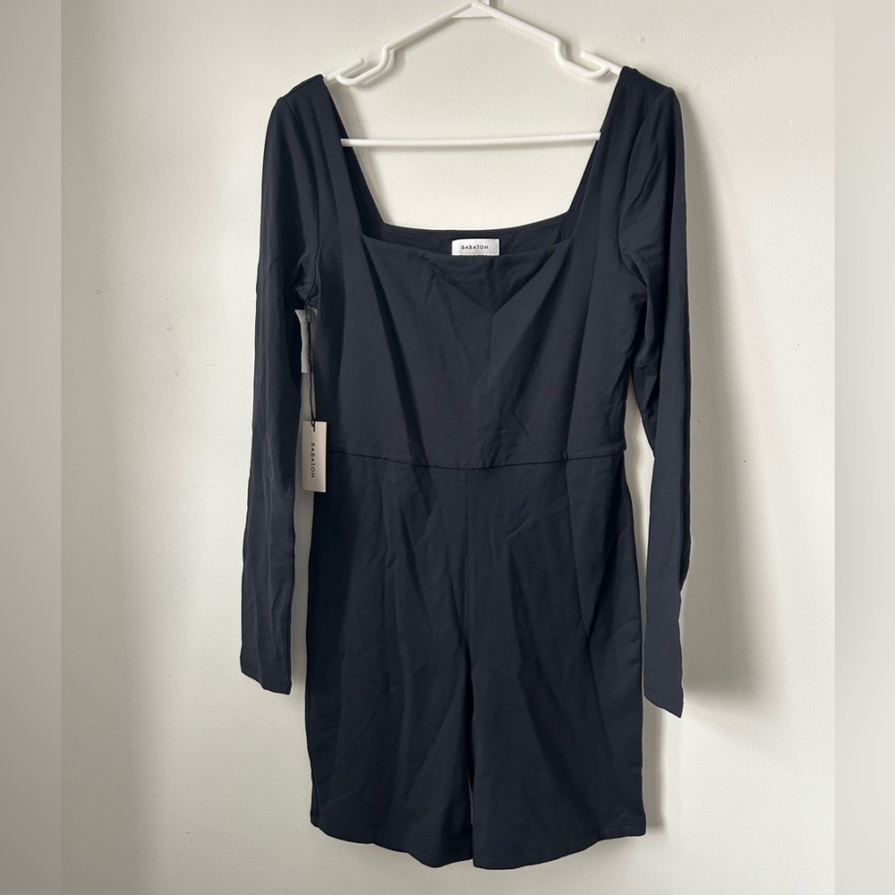 Babaton Black Contour Squareneck Bodysuit Women's Size Large NWT